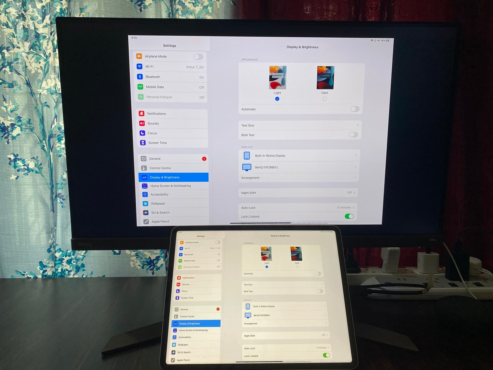 iPad screen mirroring to a computer display