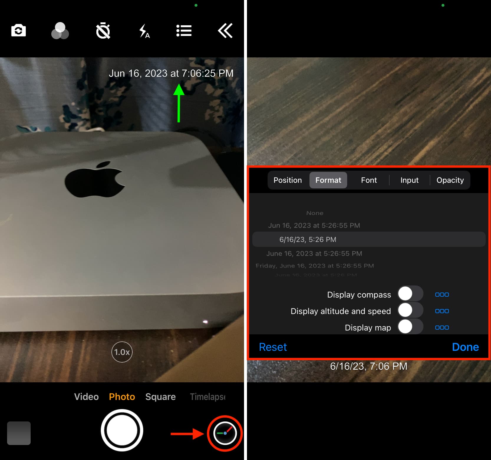 Add date and time to all pictures you take using Timestamp Camera on iPhone
