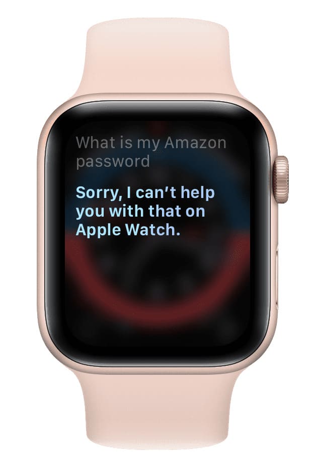 Can't ask Siri for saved passwords on Apple Watch