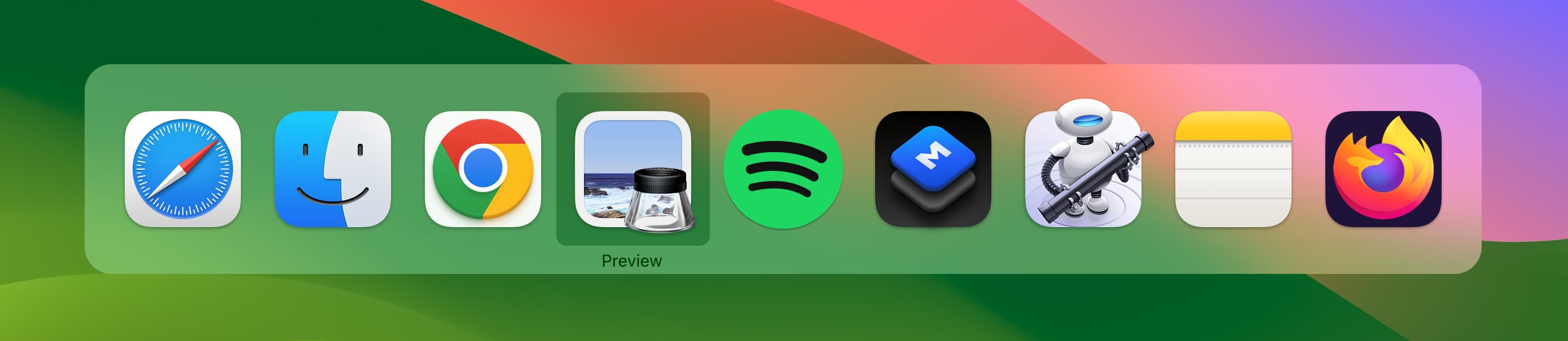 Command tab to switch between open apps on Mac