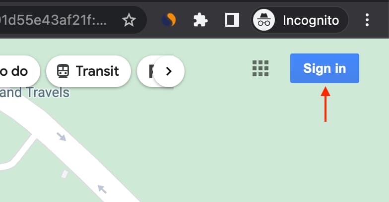 Sign in to Google Maps on computer