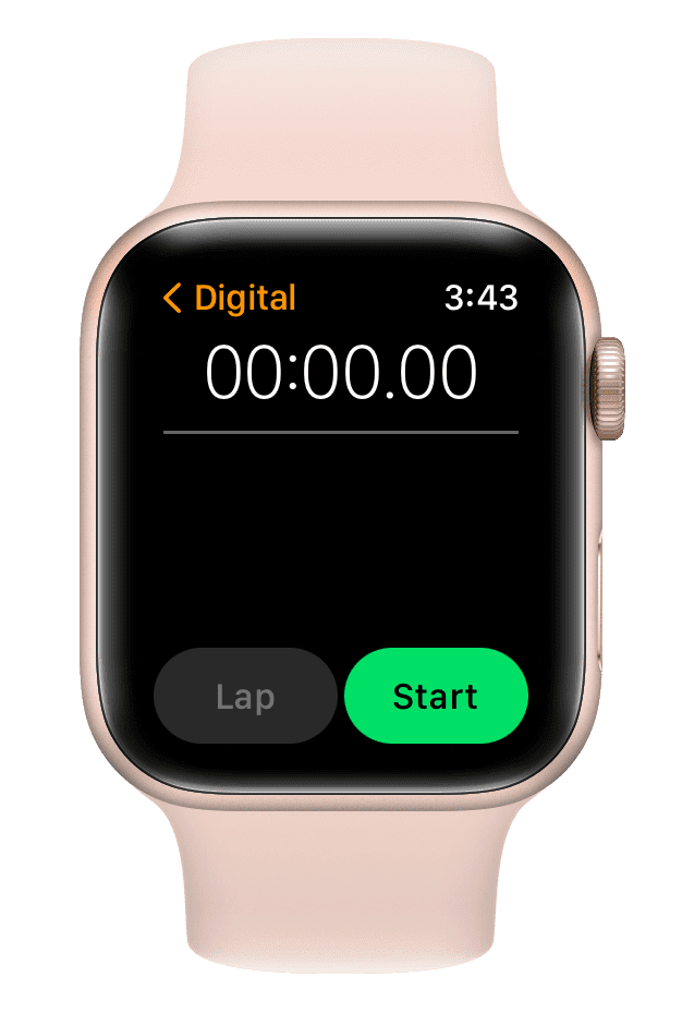 Start Stopwatch on Apple Watch