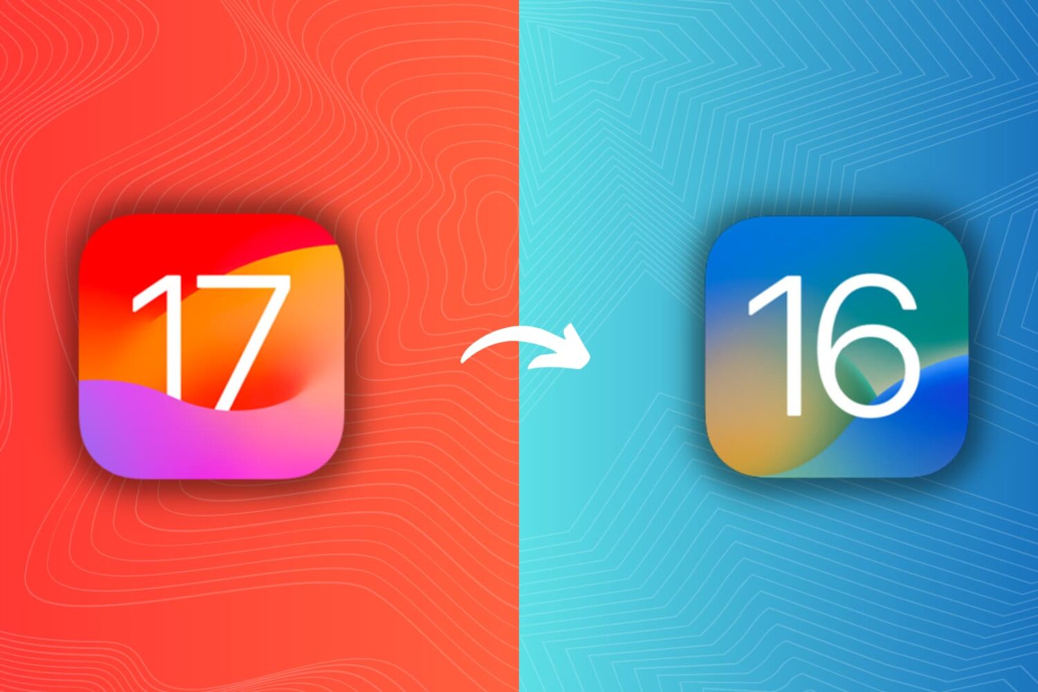 Switch from iOS 17 to iOS 16