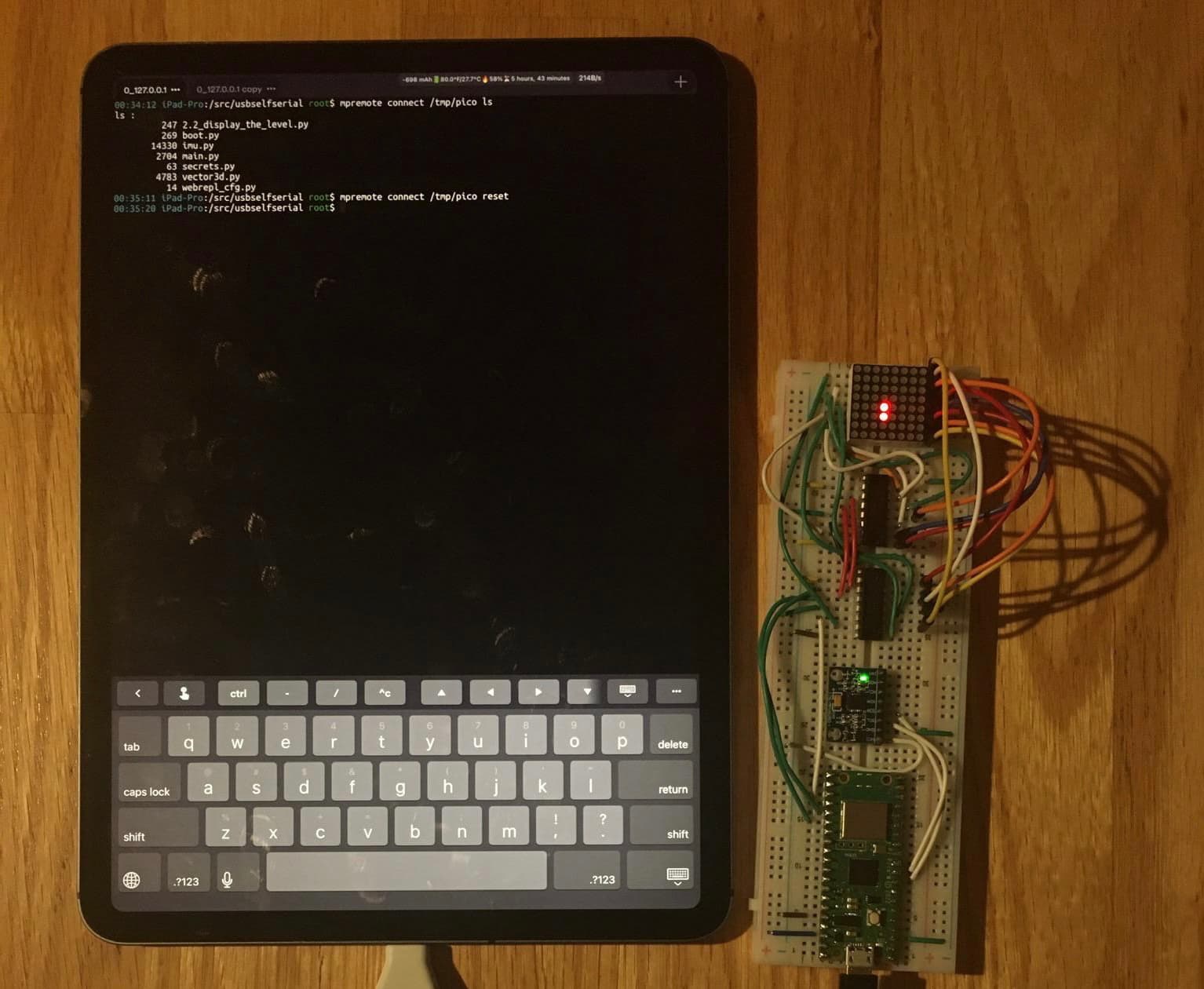Hobbyist uses jailbroken iPad Pro and software hacks to make device communicate with USB serial devices
