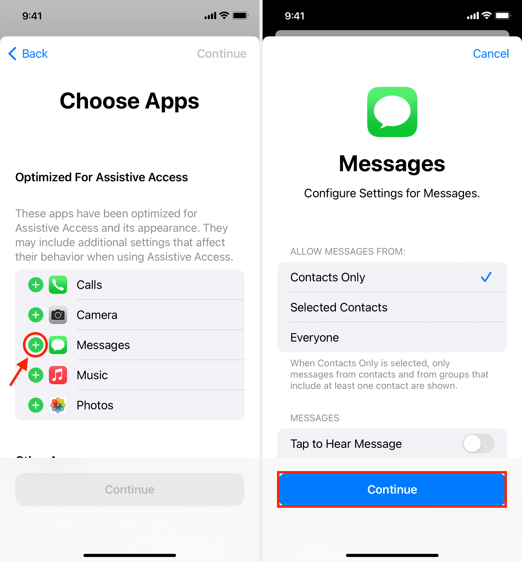 Add add to Assistive Access on iPhone