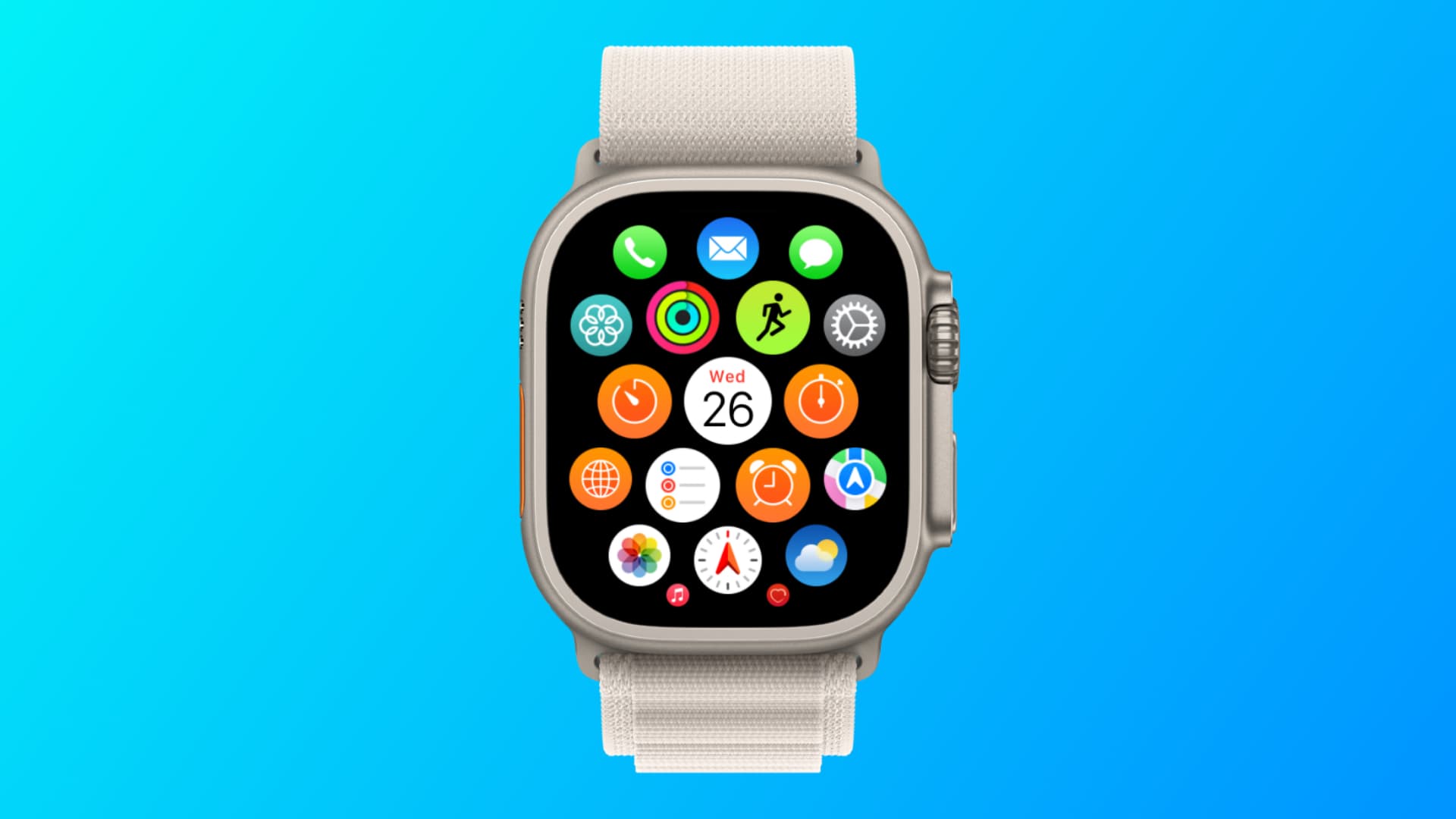 Apps screen on Apple Watch Ultra