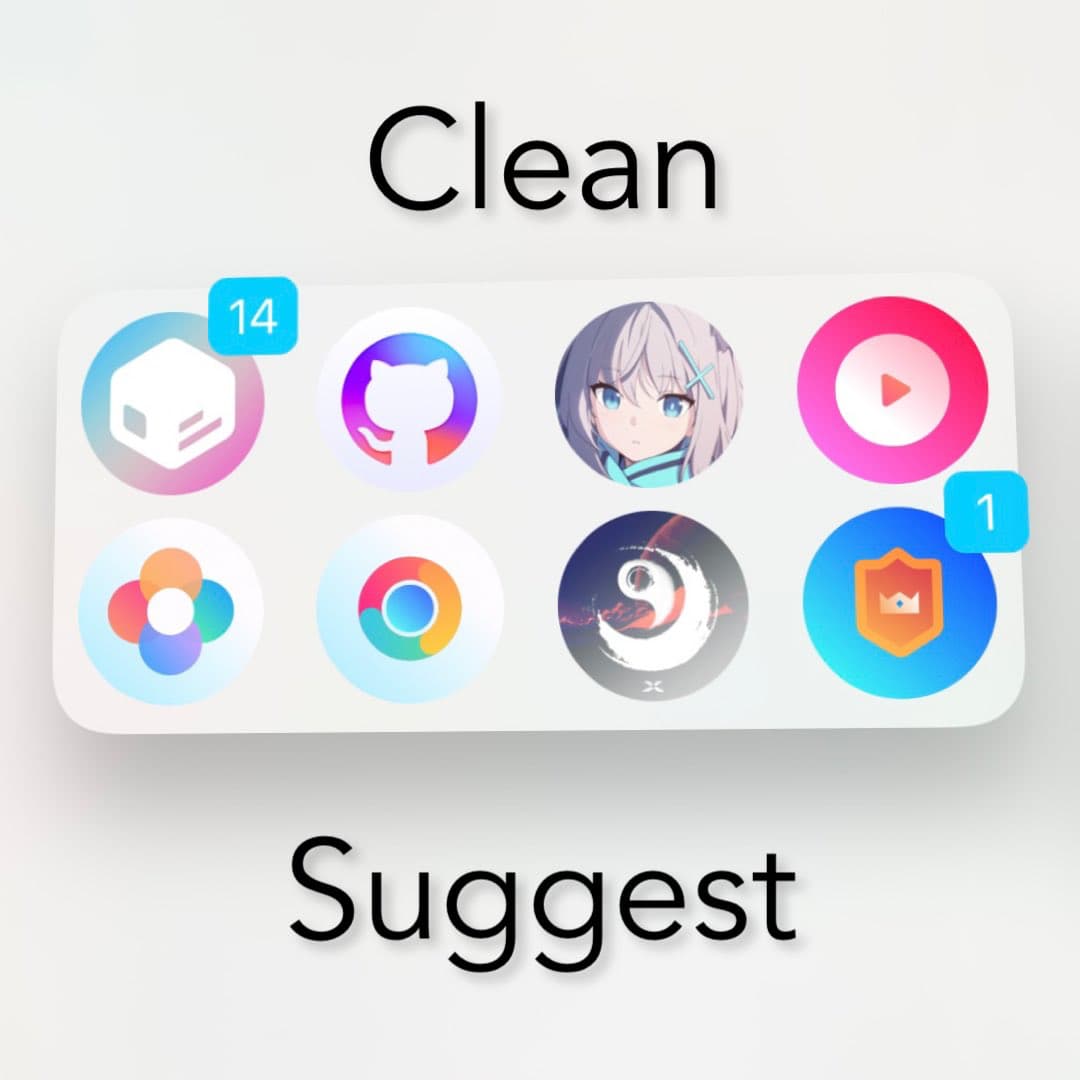 CleanSuggest hides app icon labels from the Siri Suggestions widget
