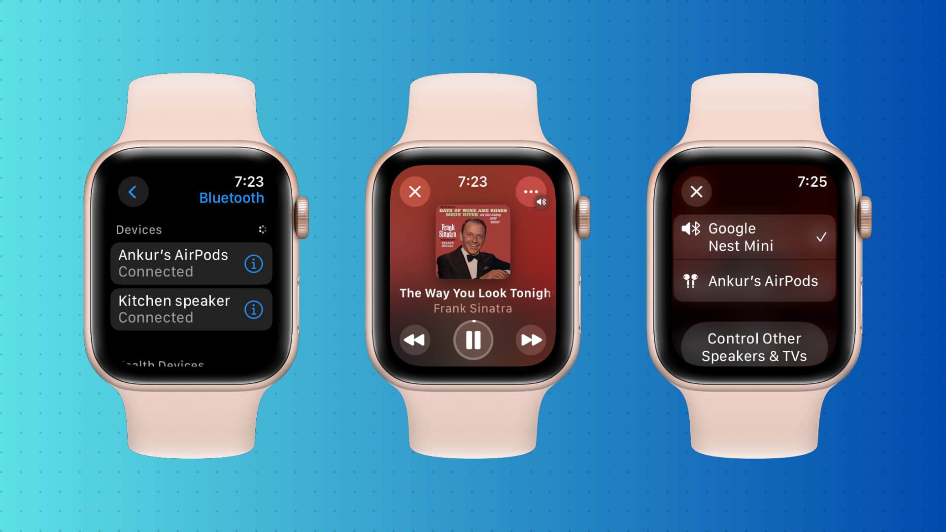 Connect an earphone or speaker to Apple Watch