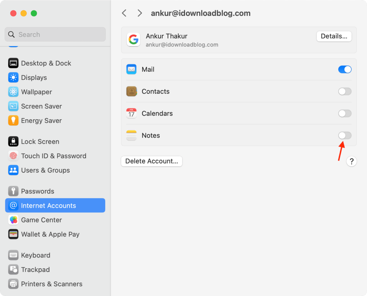 How to add, deactivate, and remove accounts in Apple Notes