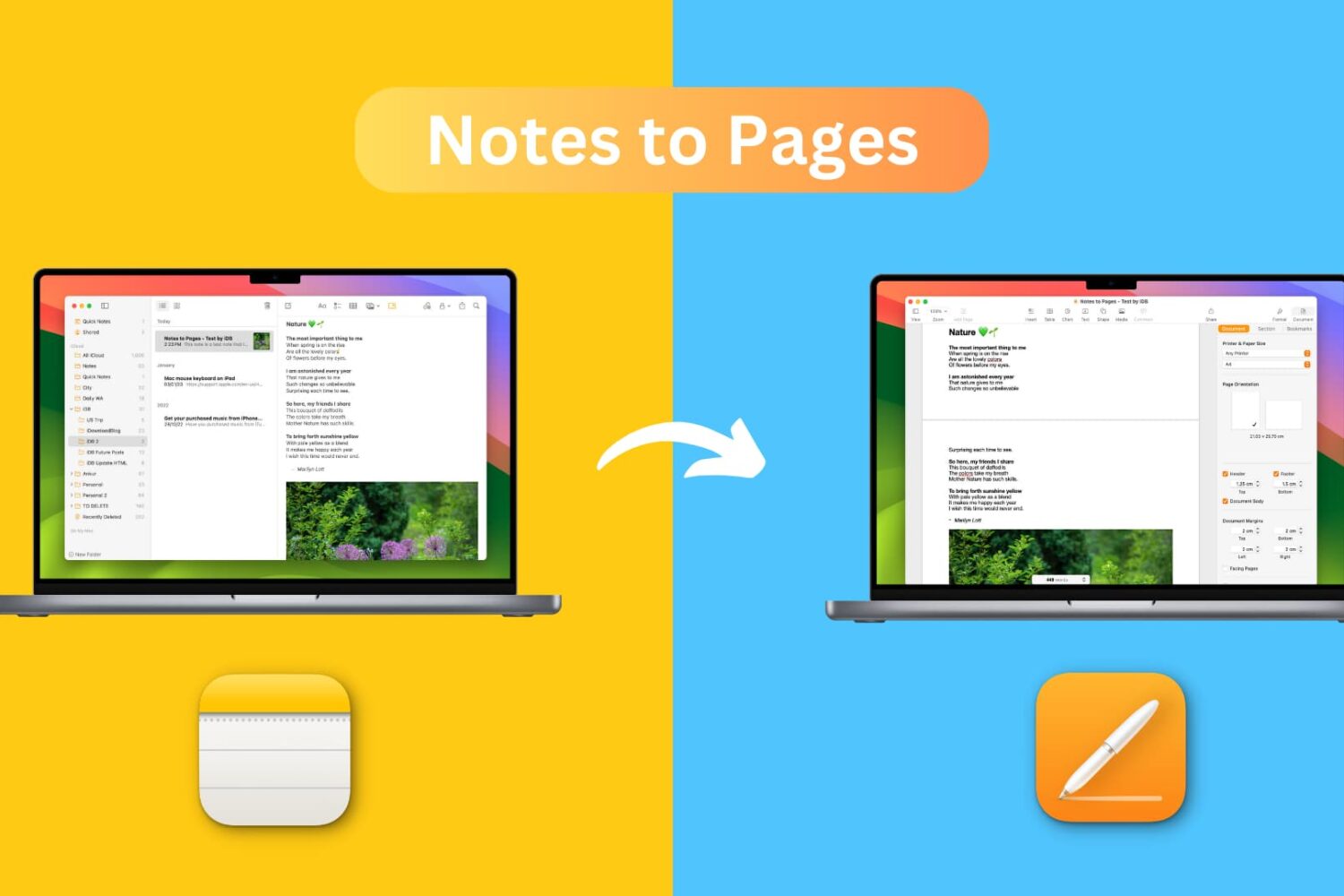 Import Apple Notes to the Pages app