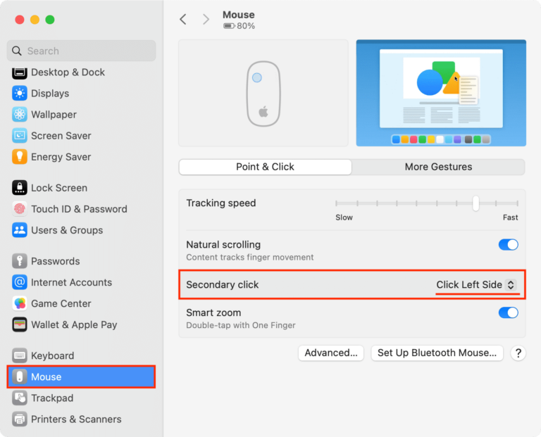 How to change the left and right mouse buttons on Mac