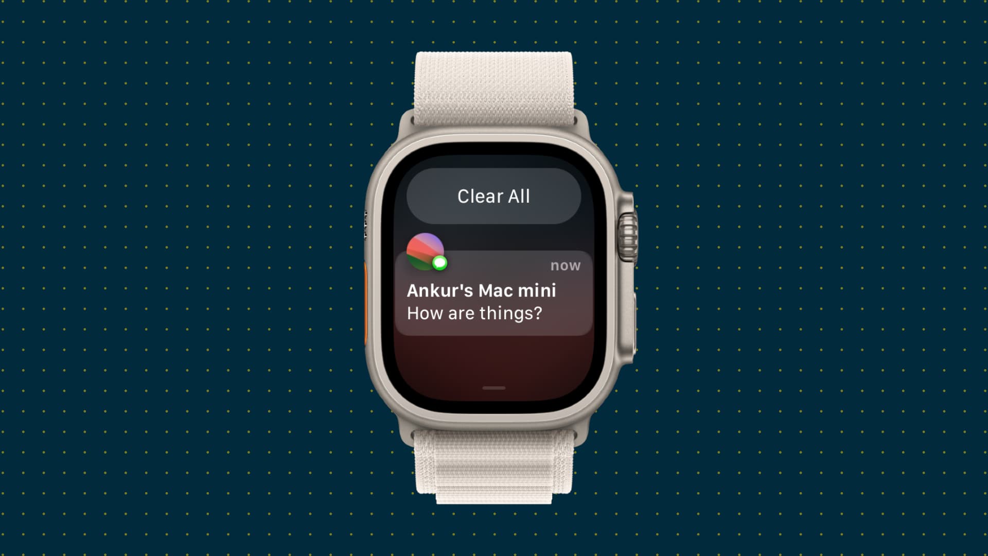 New text notification on Apple Watch