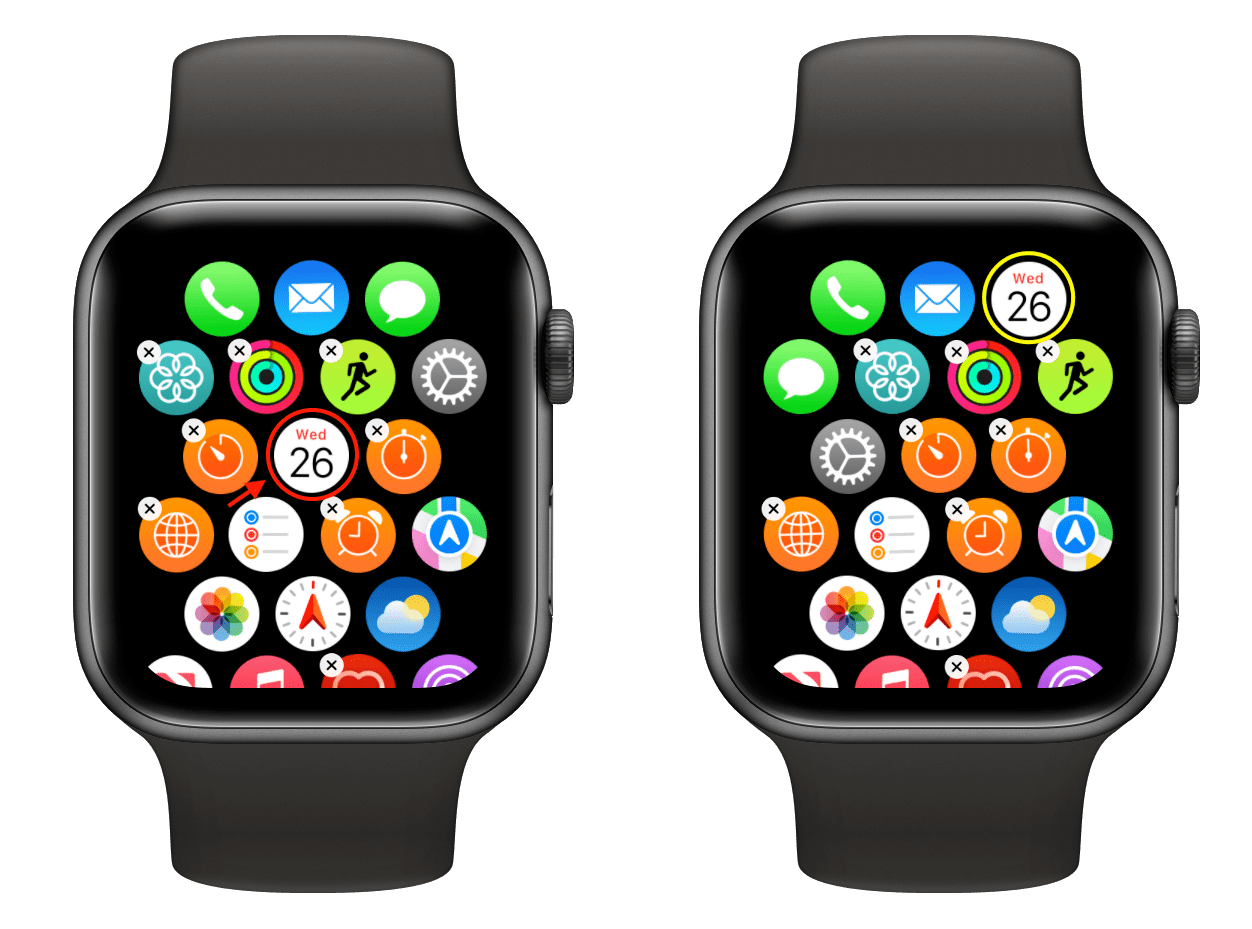 Rearrange Apple Watch apps