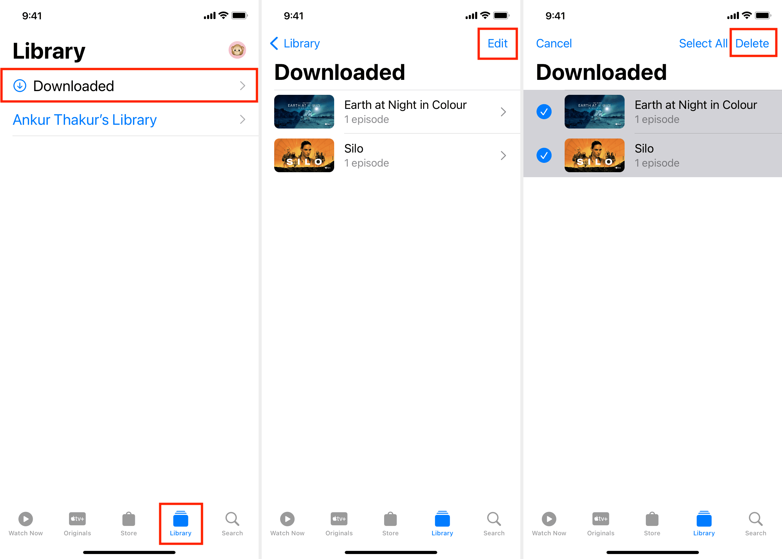 Remove downloaded TV shows from your iPhone
