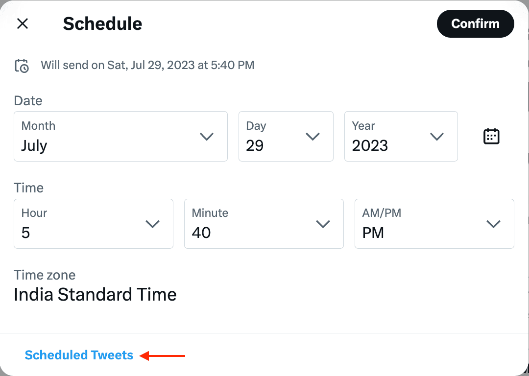 See Scheduled Tweets on Twitter
