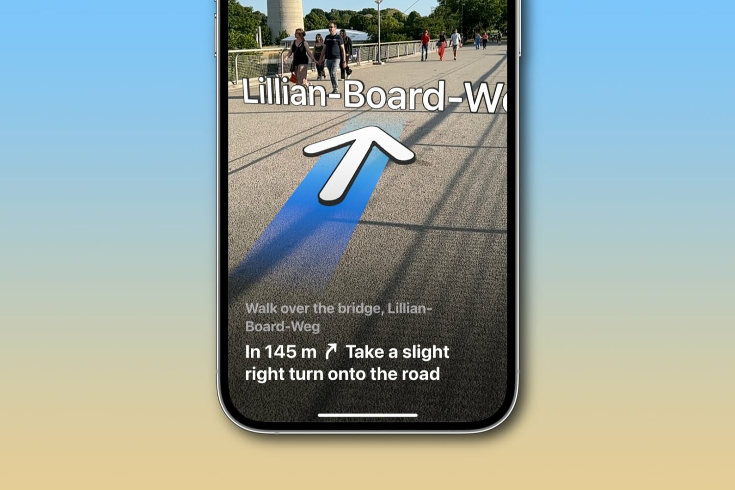 Augmented reality walking directions in Apple Maps on iPhone