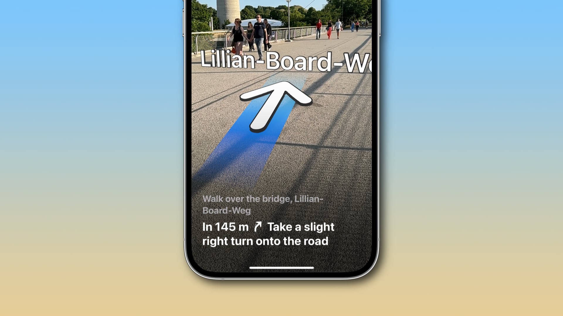 Augmented reality walking directions in Apple Maps on iPhone
