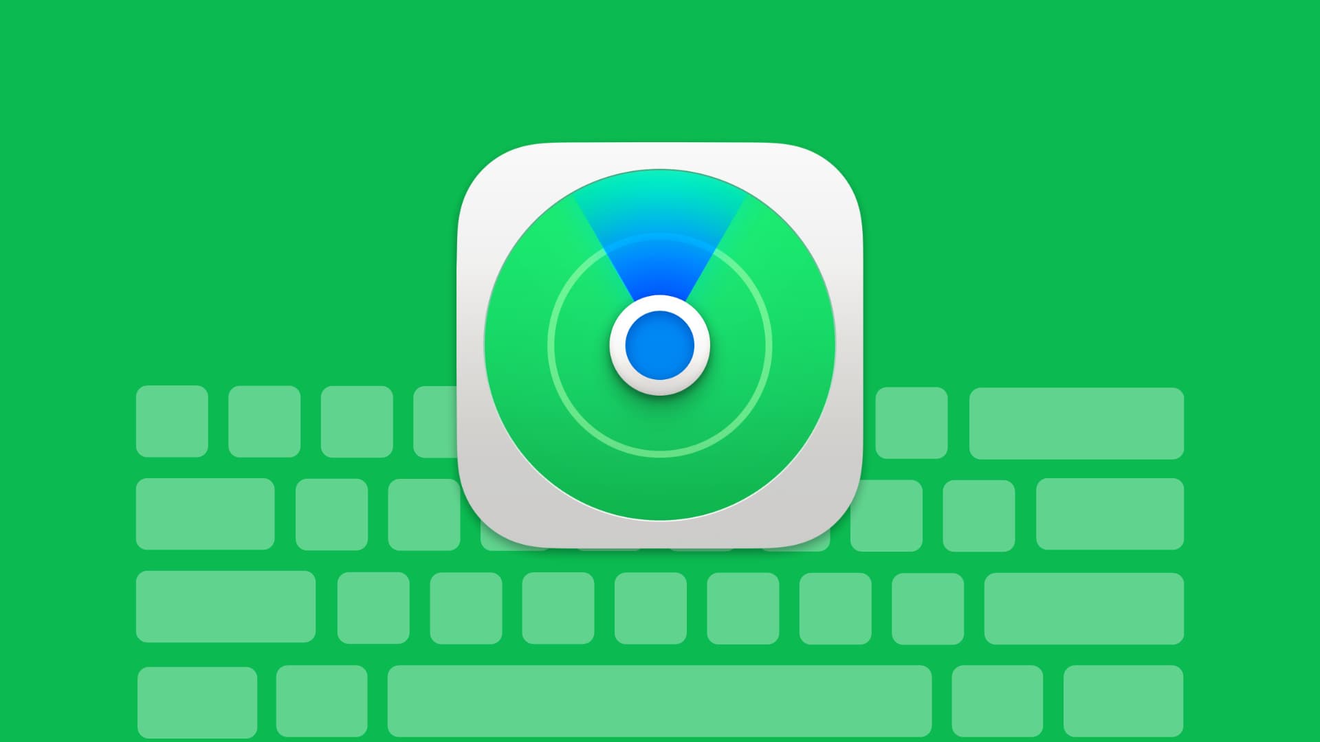 Keyboard shortcuts for Find My app on Mac