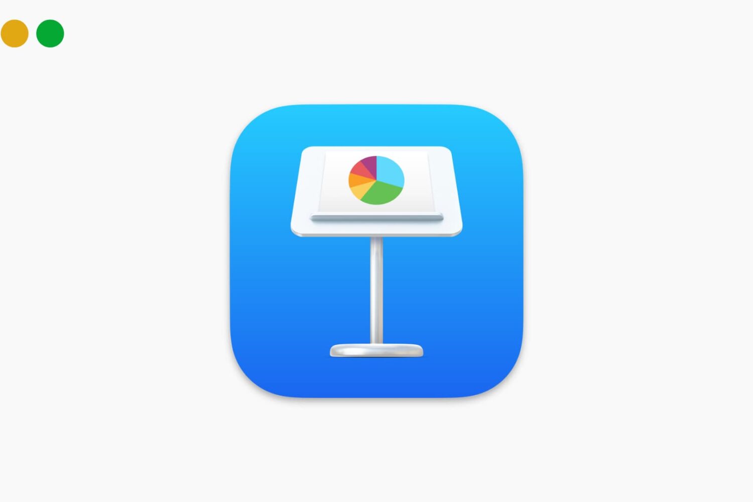 Mac Keynote app icon on a solid gray background