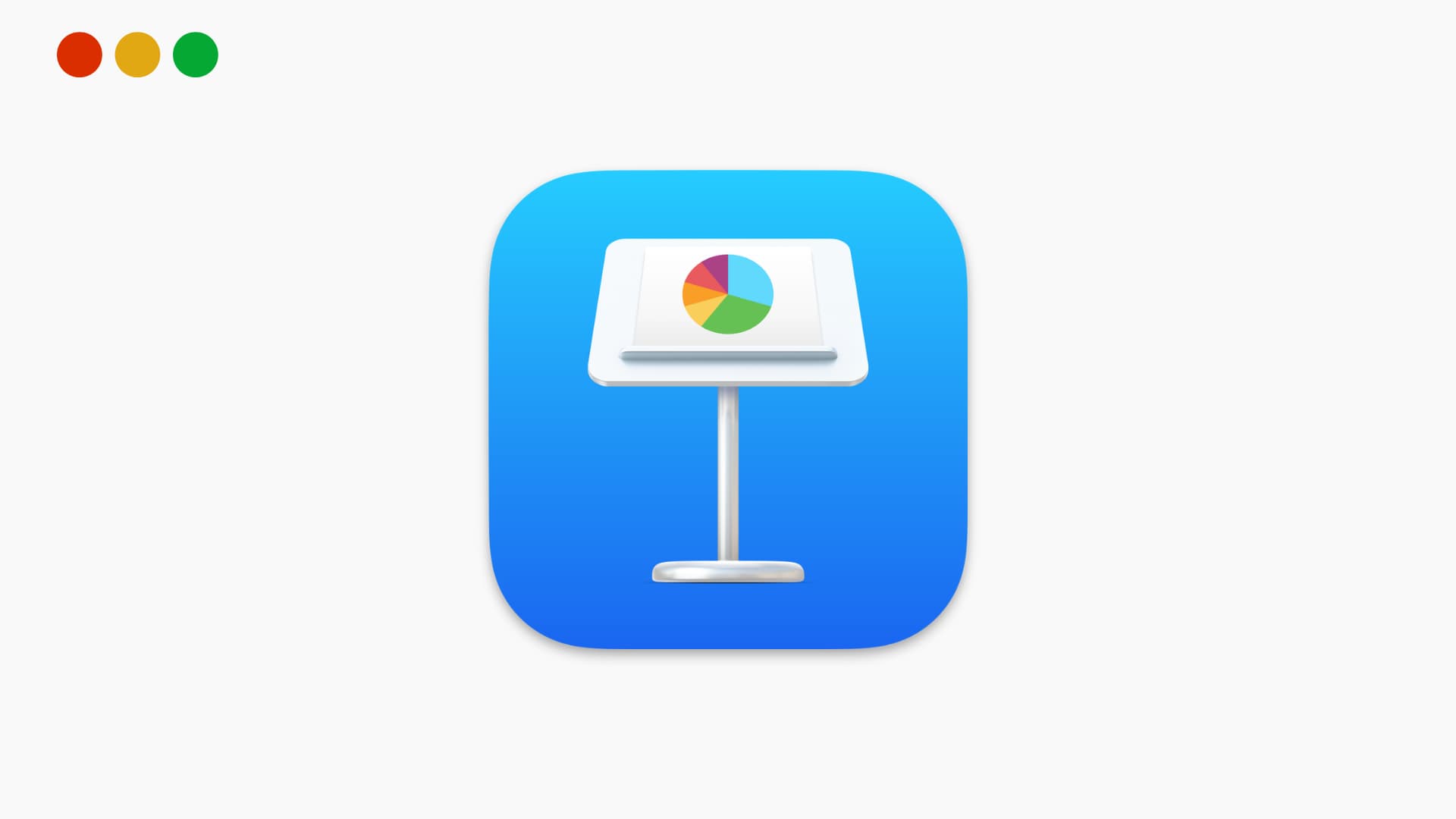 Mac Keynote app icon on a solid gray background