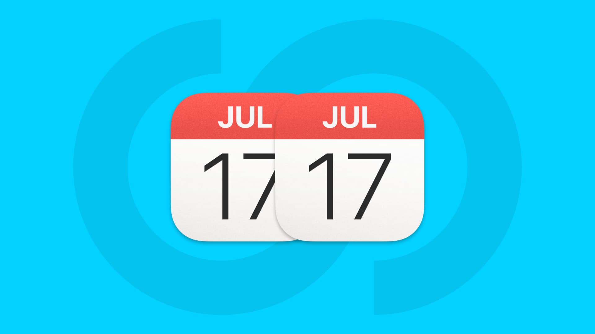 Two Apple Calendar app icons to signify merging them