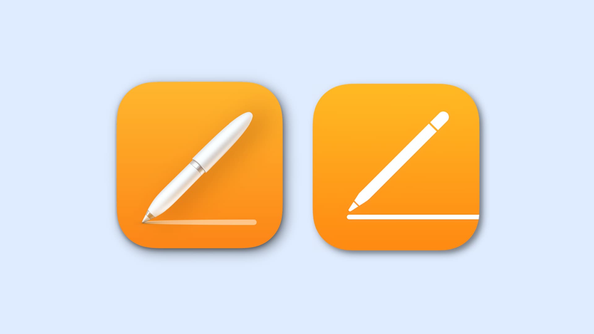 Apple Pages app icon for Mac and iOS