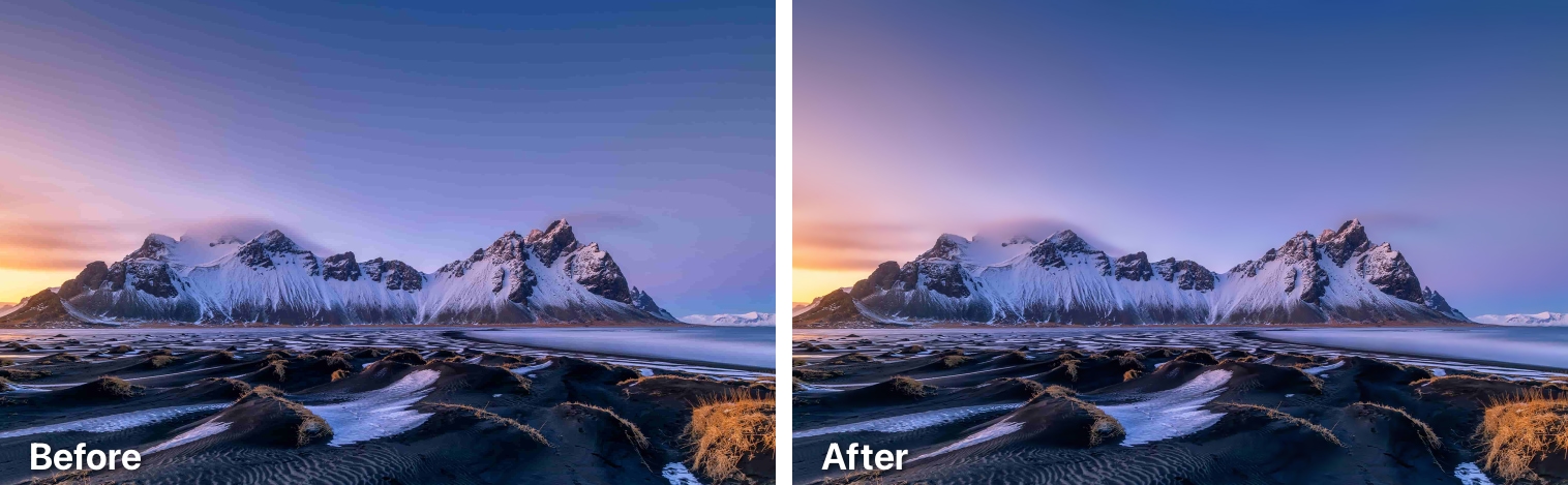 How to fix color banding artifacts with Smart Deband in the Pixelmator apps