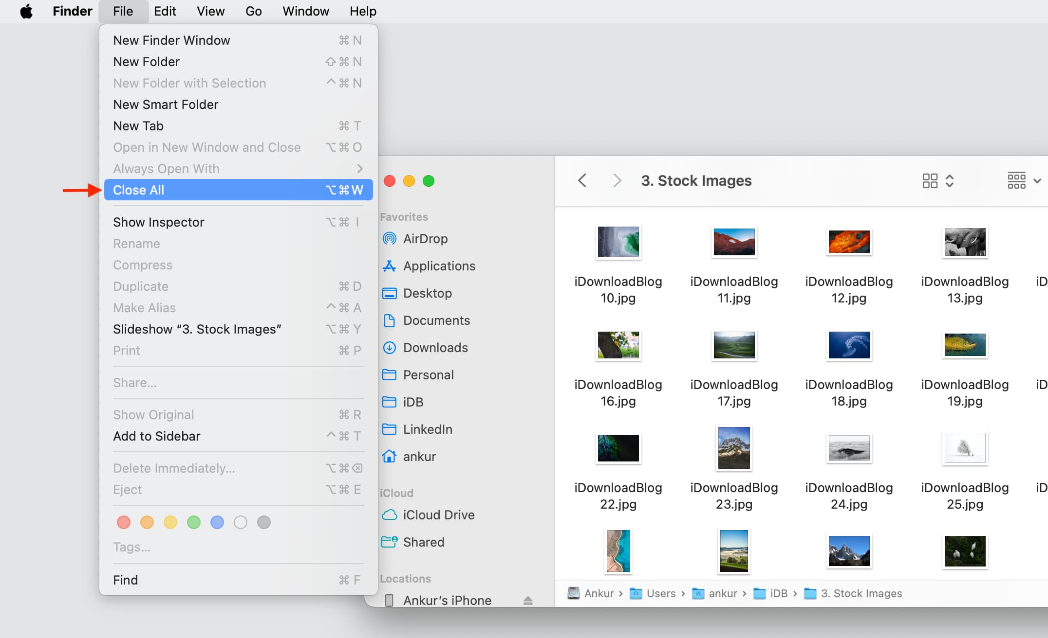 Quickly Close All Finder windows on Mac