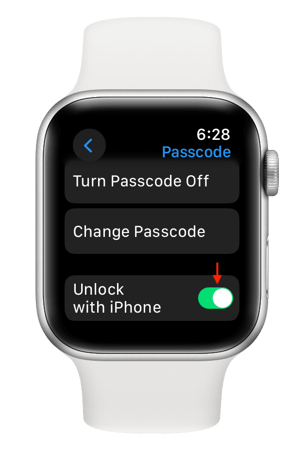 Unlock with iPhone in Apple Watch settings