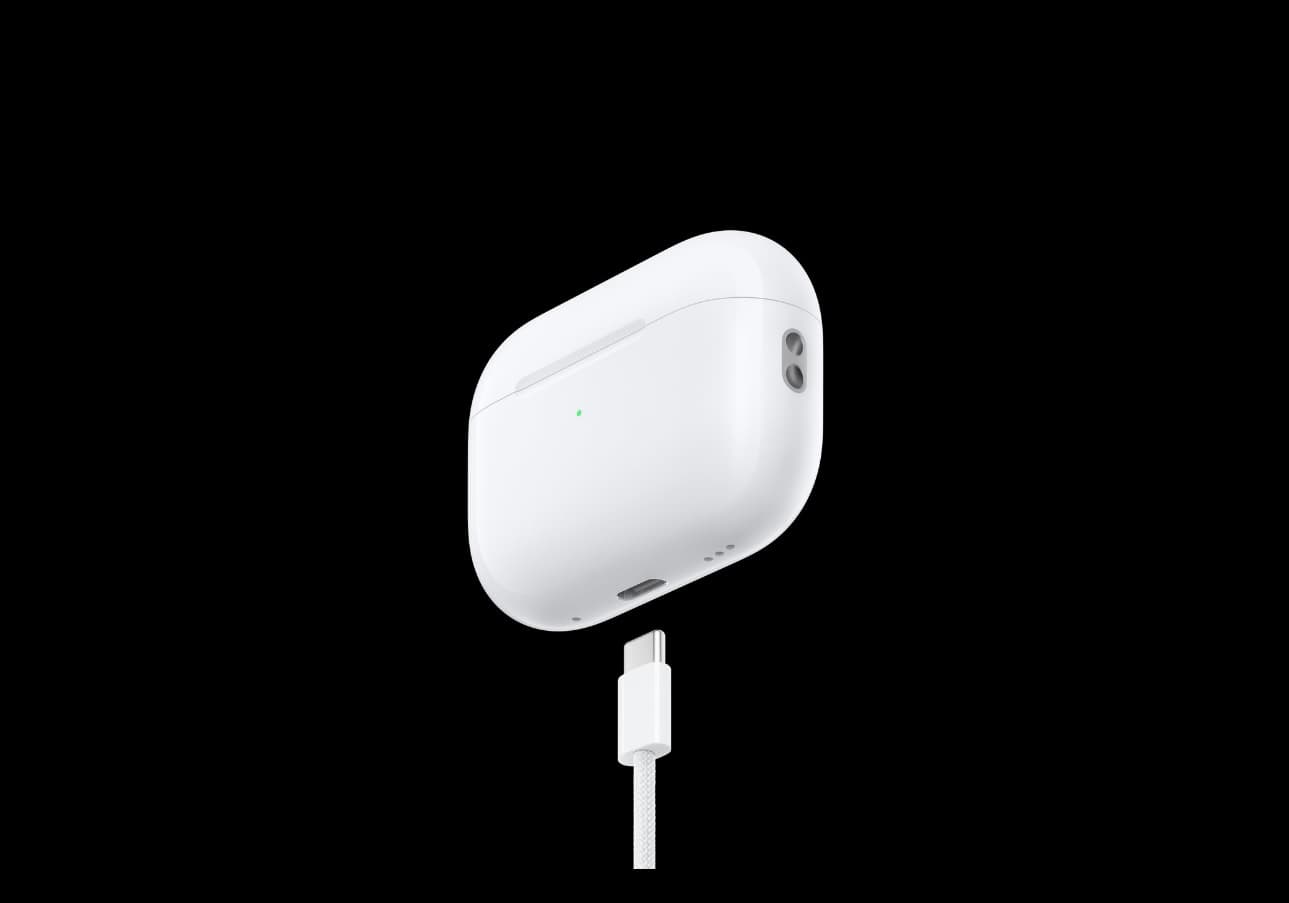 AirPods Pro 2 with USB-C charging case.