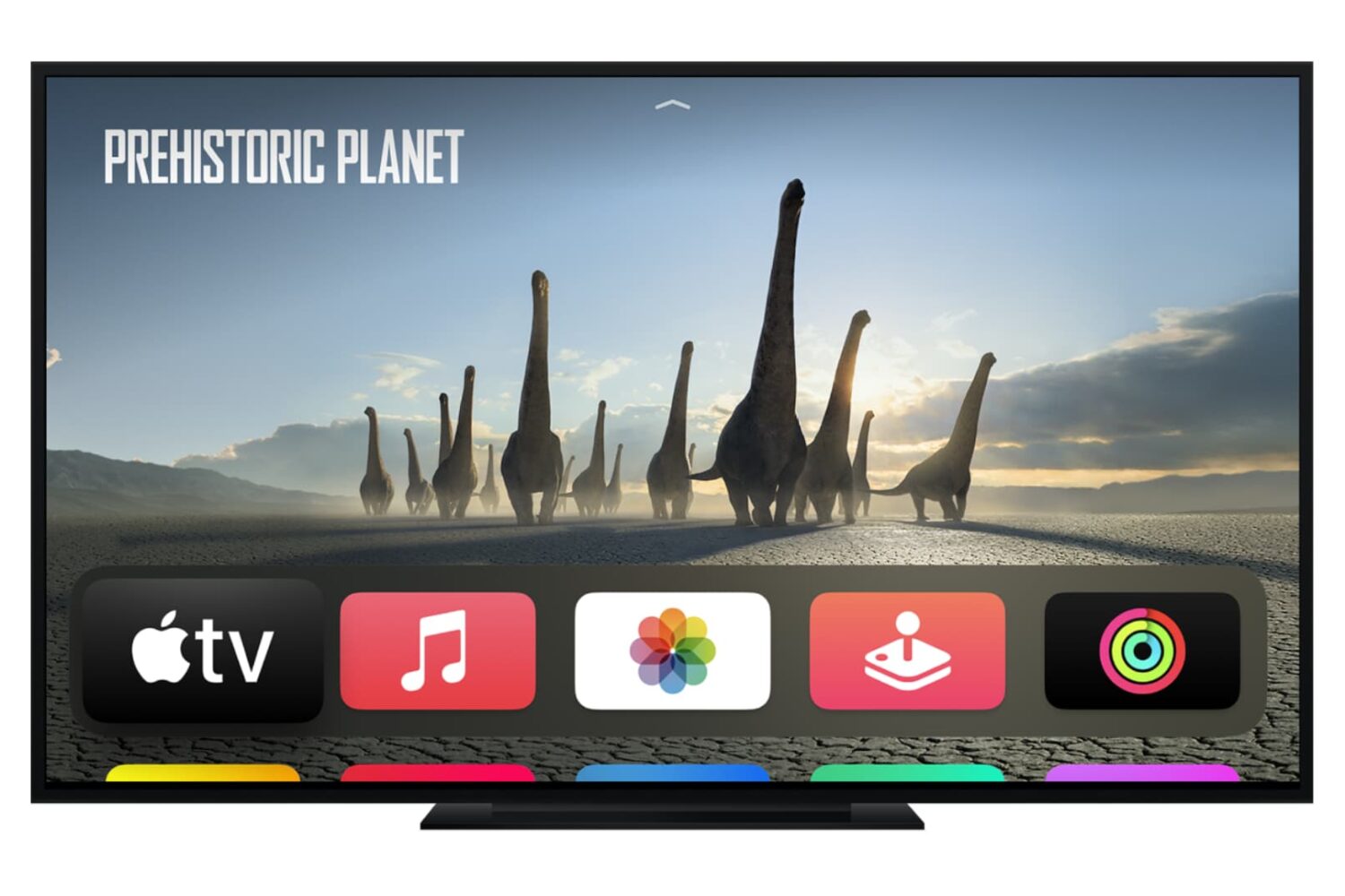 Apple TV Home Screen showcasing Prehistoric Planet