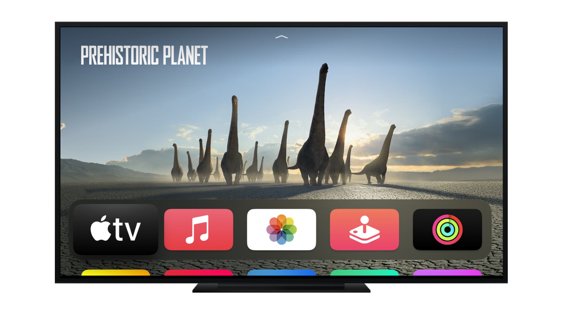 Apple TV Home Screen showcasing Prehistoric Planet