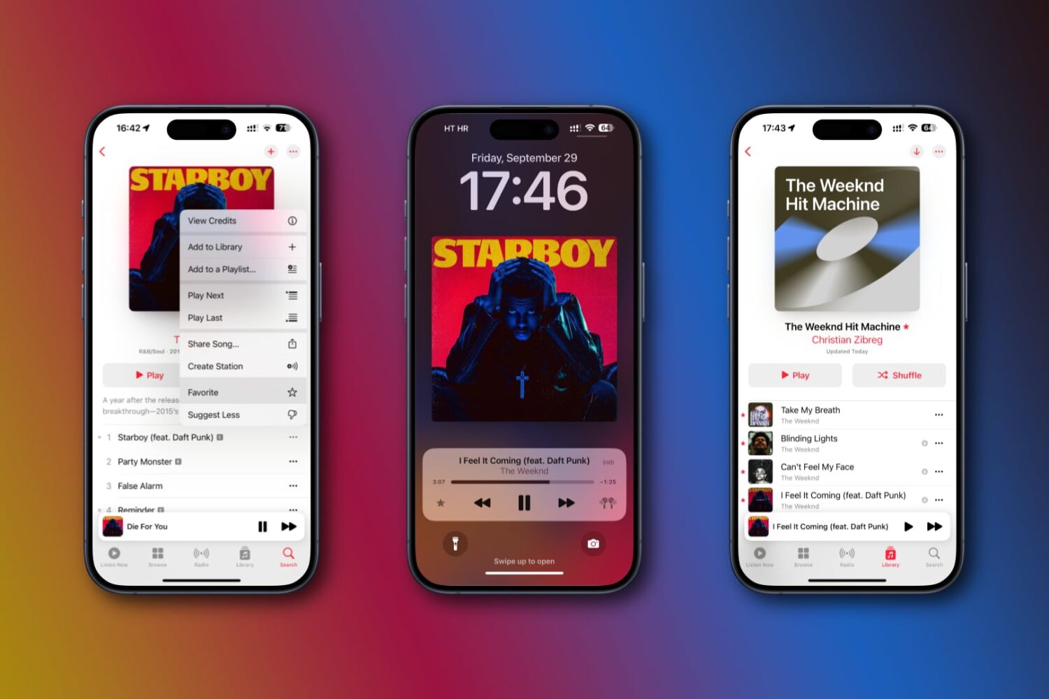 Favoriting songs and custom playlist artwork in Apple Music on iPhone