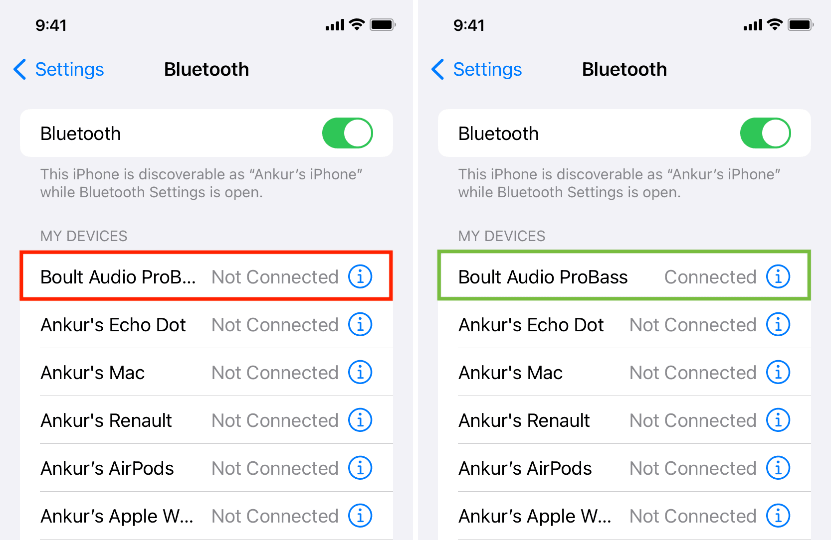 Reconnect Bluetooth earphones to iPhone