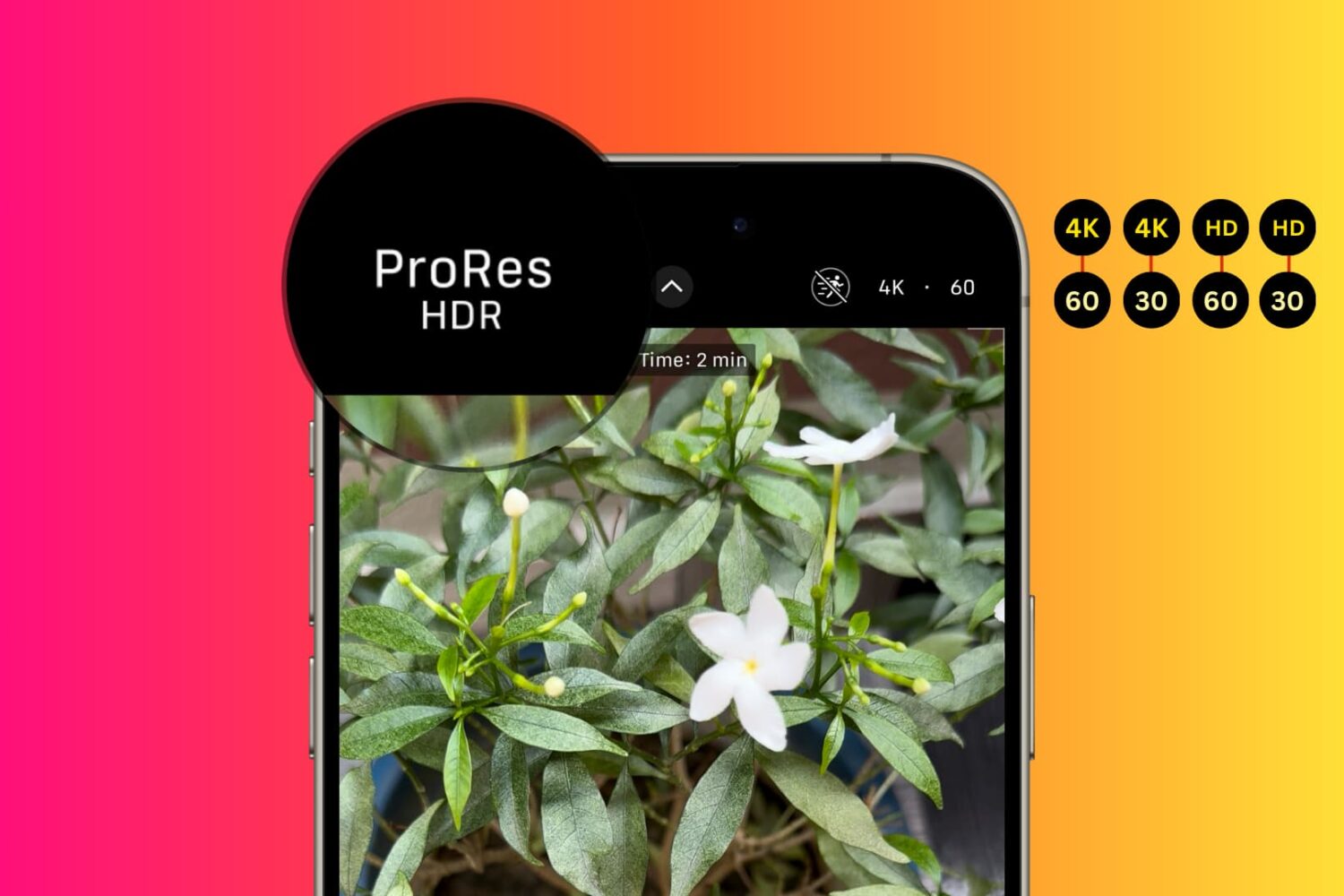 Recording ProRes video on iPhone