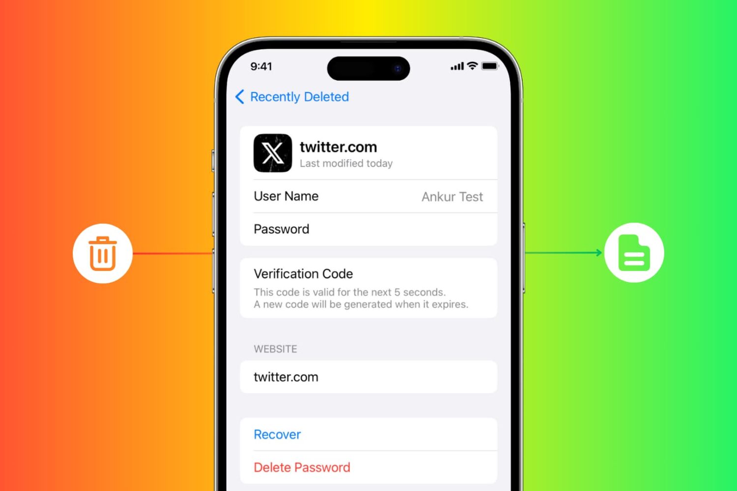 Recover Recently Deleted iCloud Keychain Password on iPhone