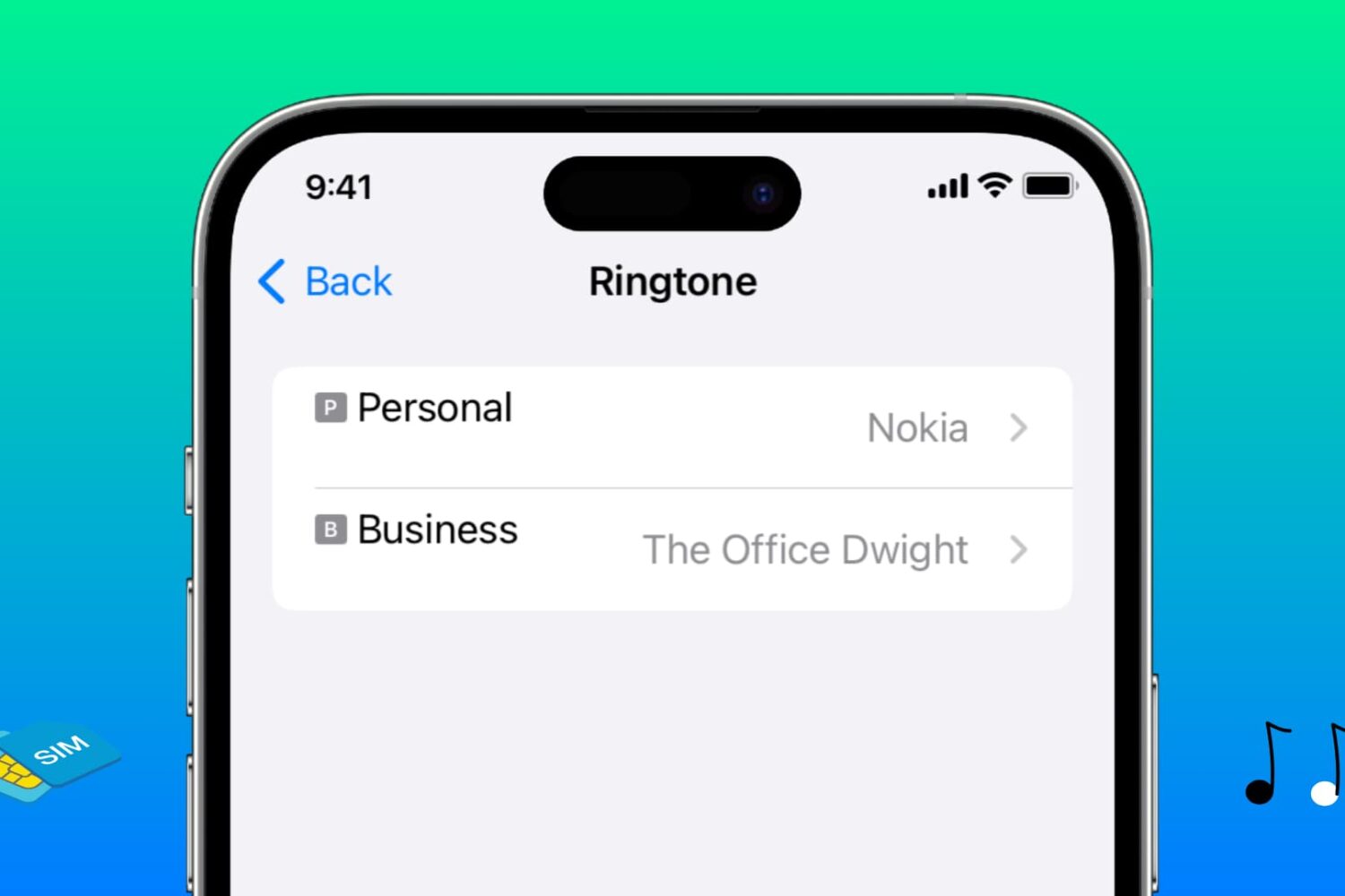 Separate ringtones for both SIM lines on iPhone