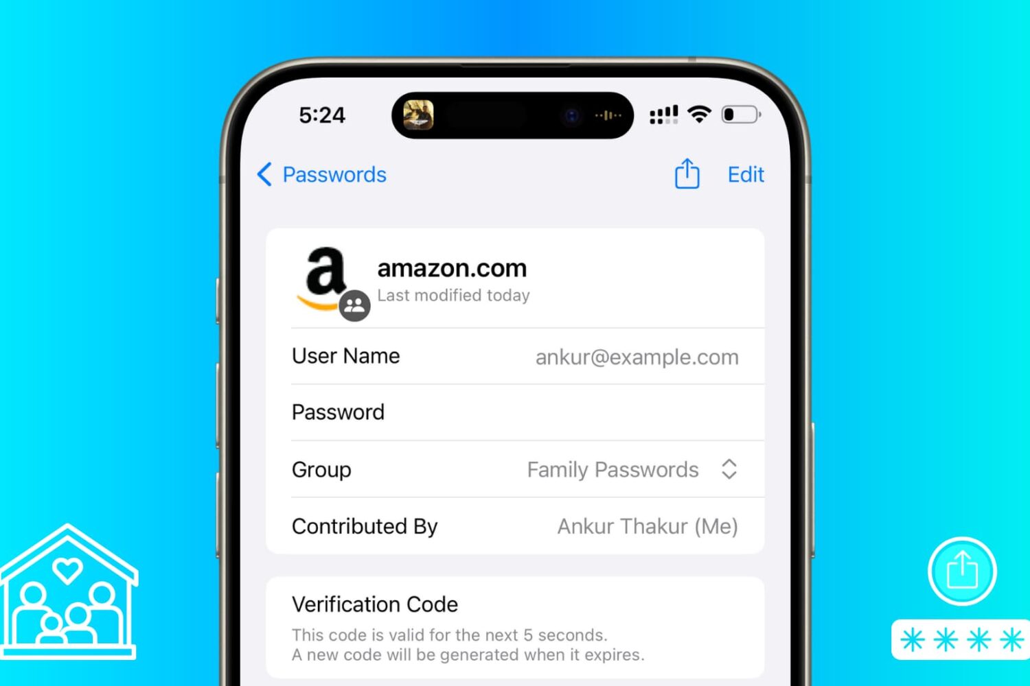 Share iCloud Keychain password with Family members from your iPhone