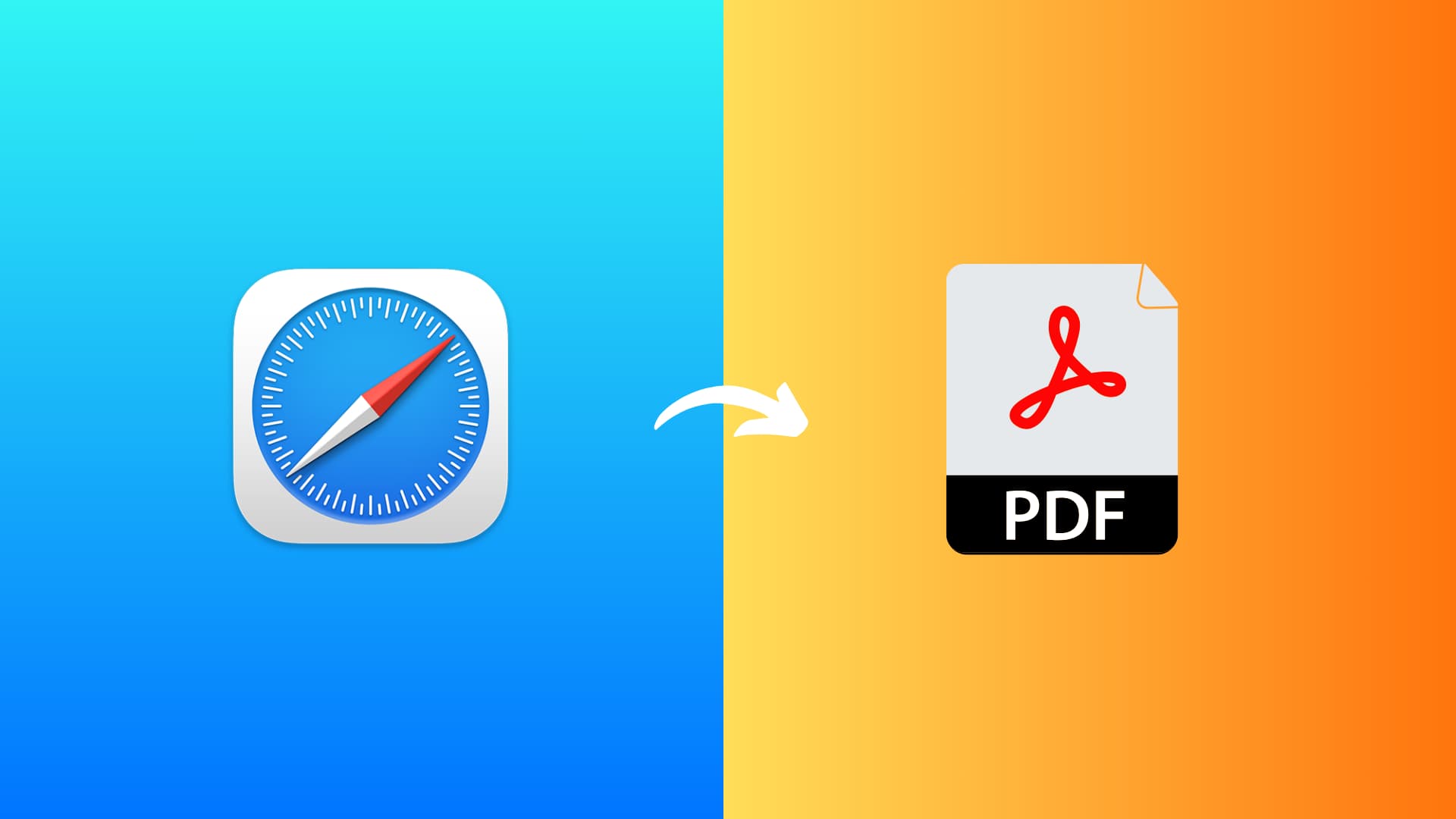 Illustration for turning a Safari web page to PDF