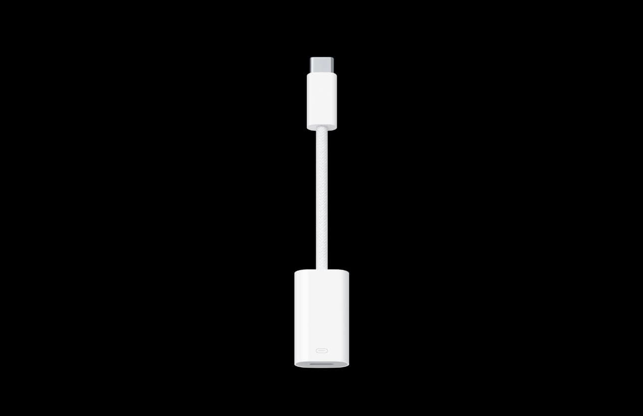 Apple USB-C to Lightning adapter.