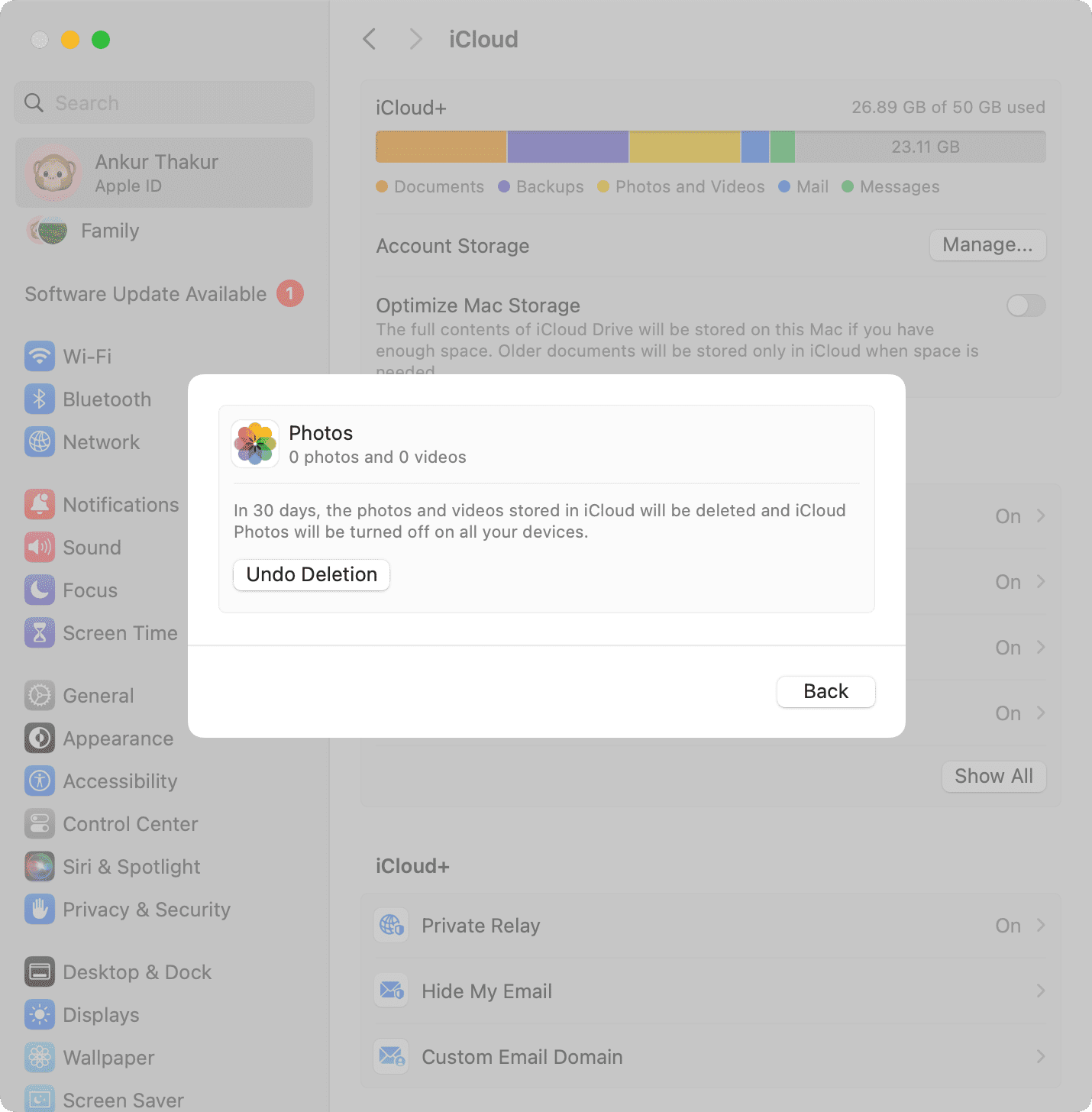 Undo Deletion of iCloud Photos on Mac