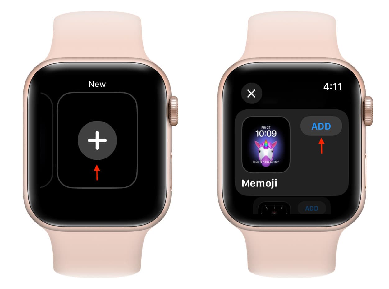 Add Memoji watch face to Apple Watch