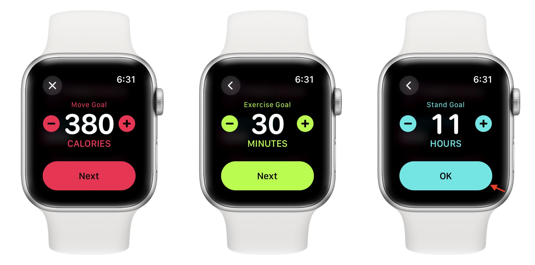 Change Move Exercise and Stand Goals on Apple Watch