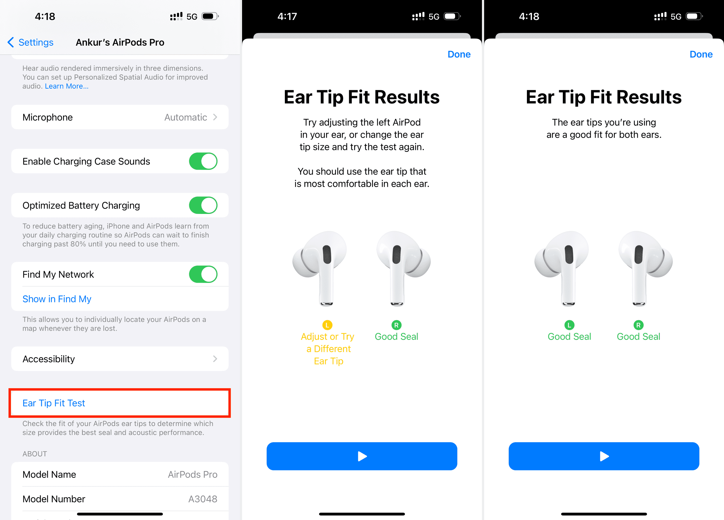 Ear Tip Fit Results for AirPods Pro
