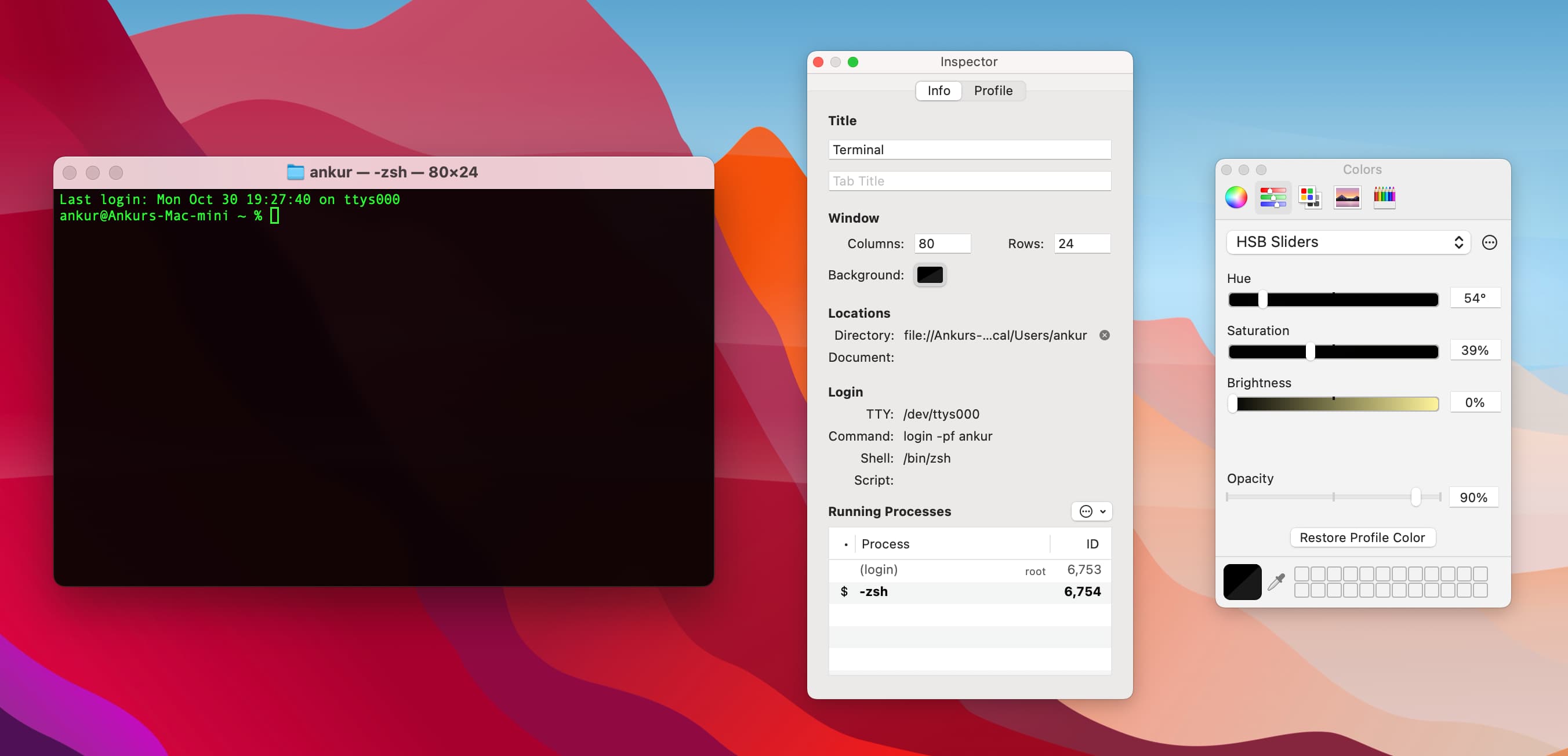 Edit Background Color for Terminal on Mac