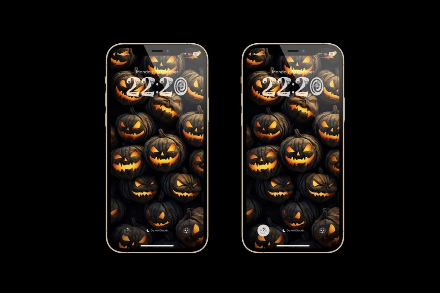 Halloween Lock Screen customizations.