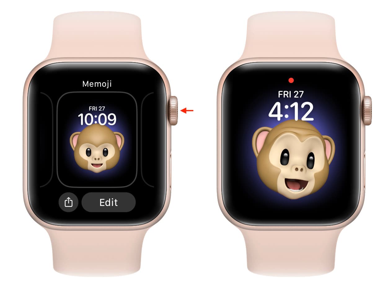 Save Memoji watch face on Apple Watch