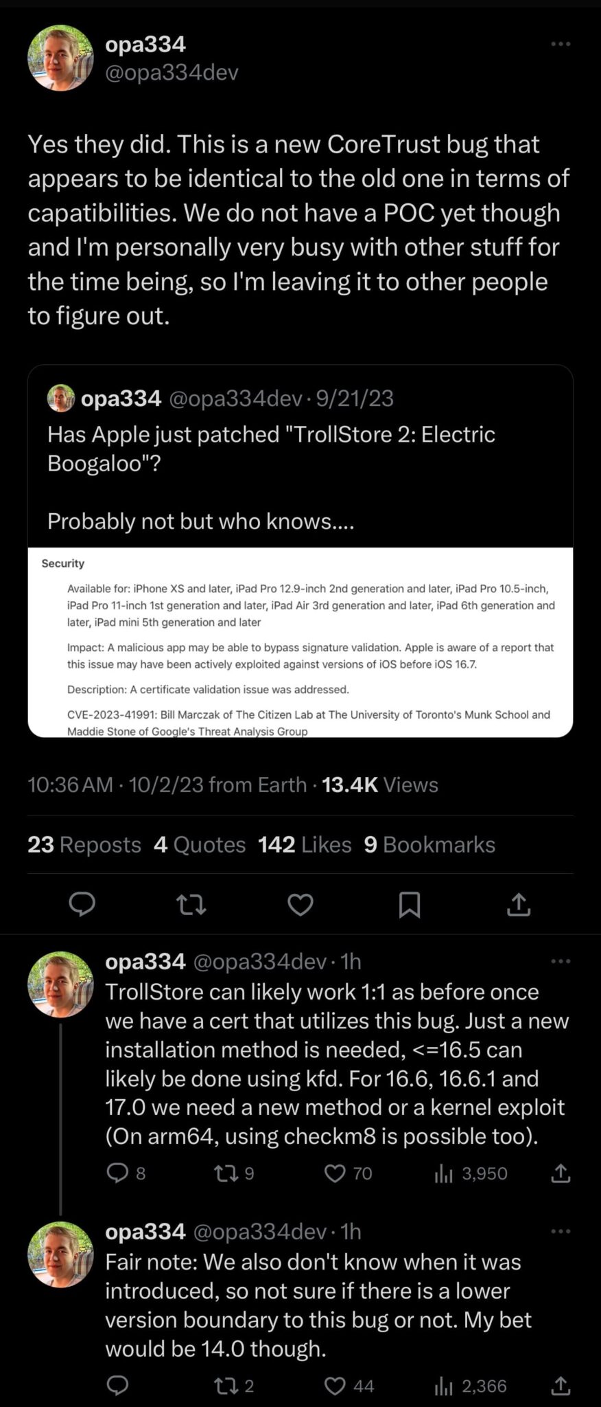 Troll Developer TrollStore developer confirms new bug might be exactly like the one ...