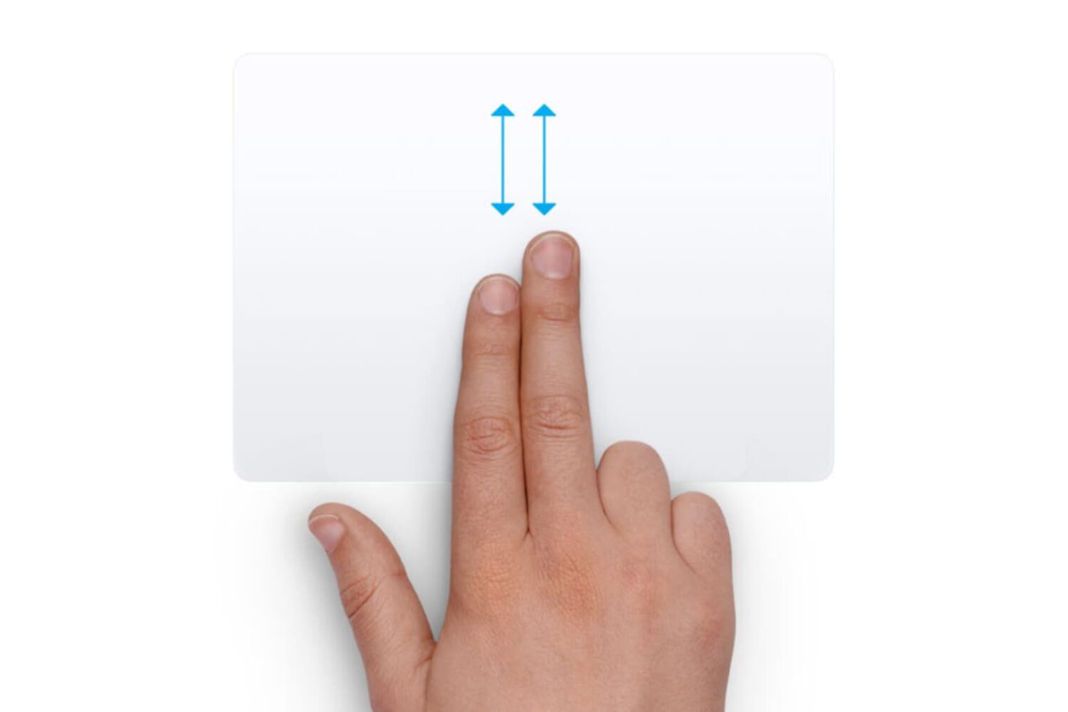 Two finger scroll on Mac trackpad