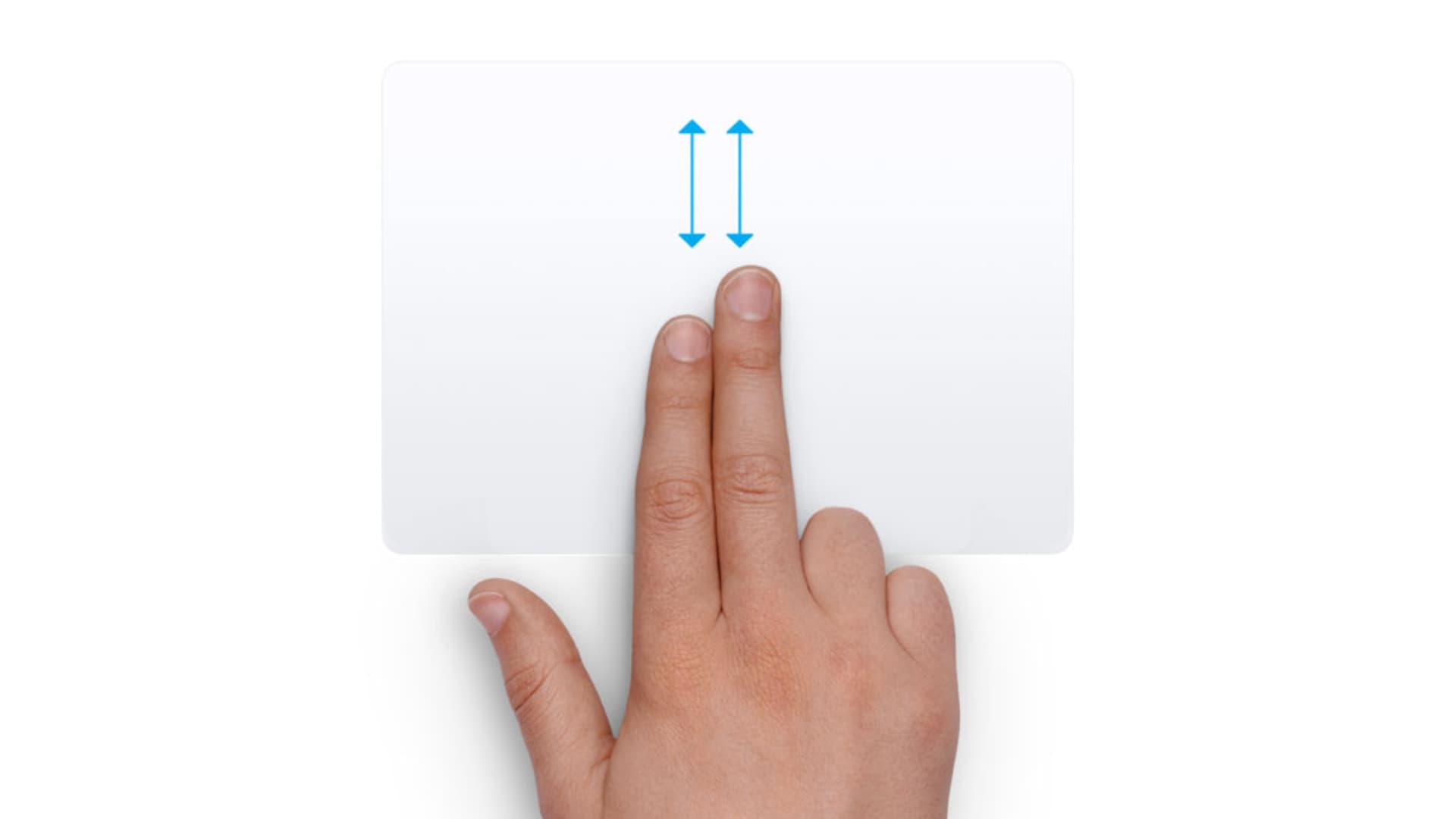 Two finger scroll on Mac trackpad